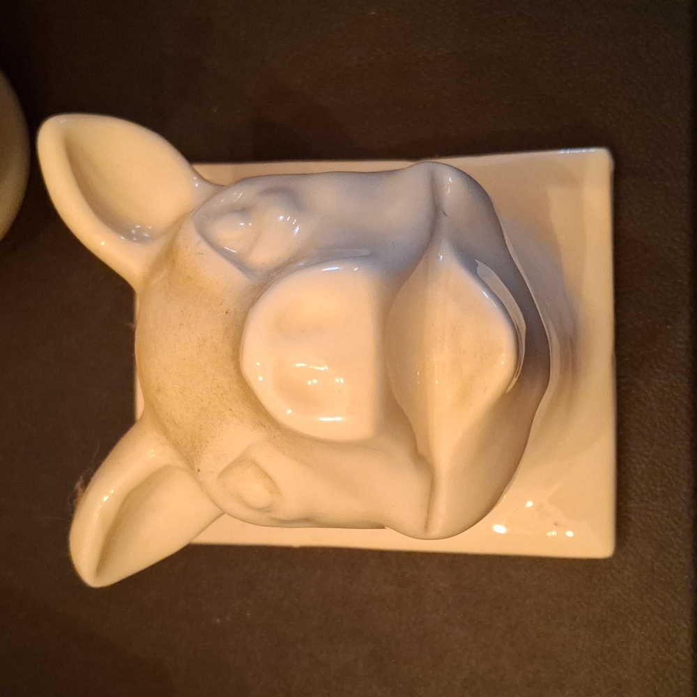 Antique Ceramic Pig Head